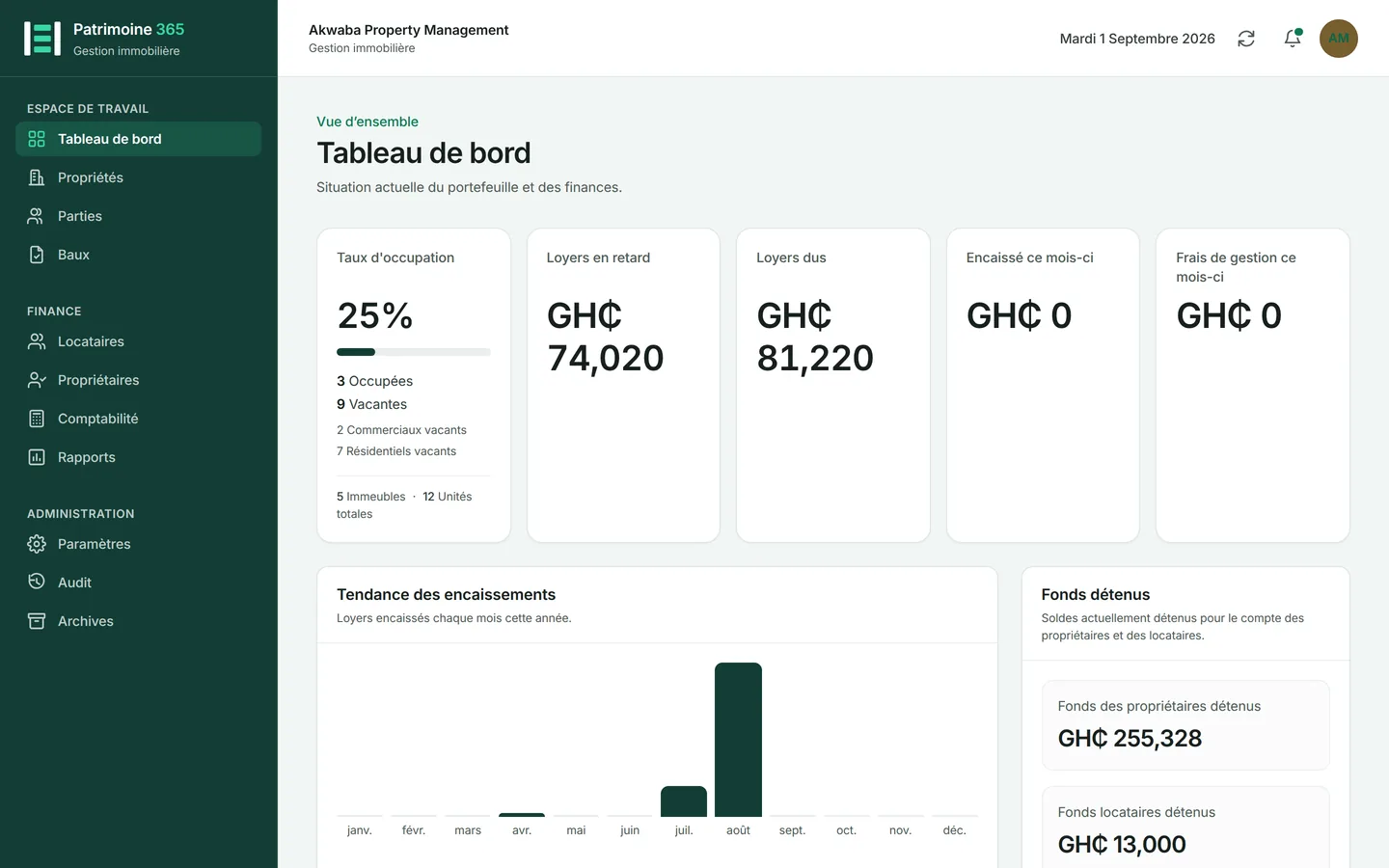 Ouvrez Tableau de bord depuis la barre latérale.